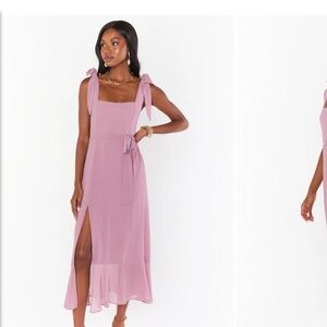 Claire Midi Dress Antique Rose Chiffon